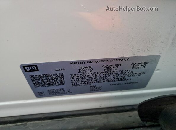 KL4AMBSL8SB144005 2025 BUICK ENCORE Белый Вид подкапотного пространства