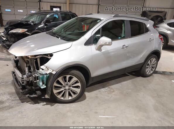 KL4CJASB6KB730575 2019 BUICK ENCORE Silver Առջևի ձախ երեք քառորդ տեսարան