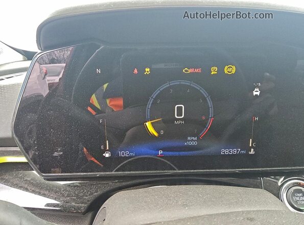 KL77LKE24RC214414 2024 CHEVROLET TRAX Orange Widok zestawu wskaźników