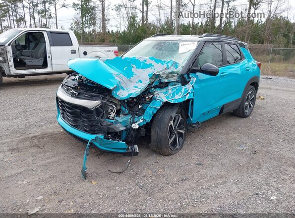 KL79MTSL7MB042161 2021 CHEVROLET TRAILBLAZER Синий Передняя левая четверть