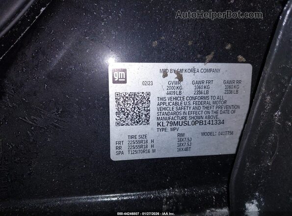 KL79MUSL0PB141334 2023 CHEVROLET TRAILBLAZER Черный Вид подкапотного пространства