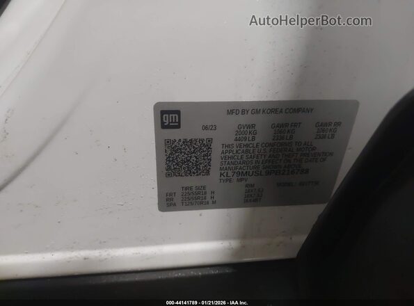 KL79MUSL9PB216788 2023 CHEVROLET TRAILBLAZER White Engine compartment view