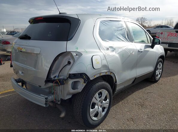 KL7CJKSB4HB124693 2017 CHEVROLET TRAX Серебряный Задняя правая четверть