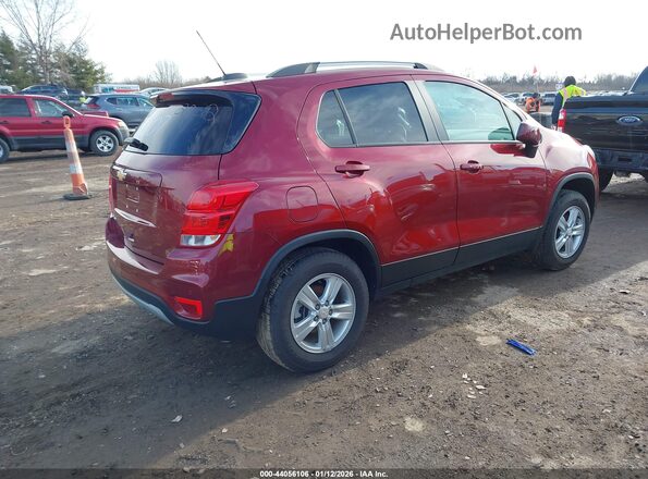 KL7CJPSMXNB529807 2022 CHEVROLET TRAX Maroon Rear right