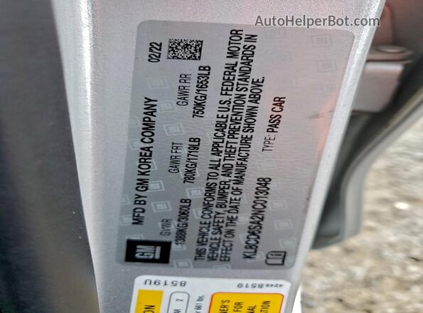 KL8CD6SA2NC013048 2022 CHEVROLET SPARK Серебряный Вид подкапотного пространства