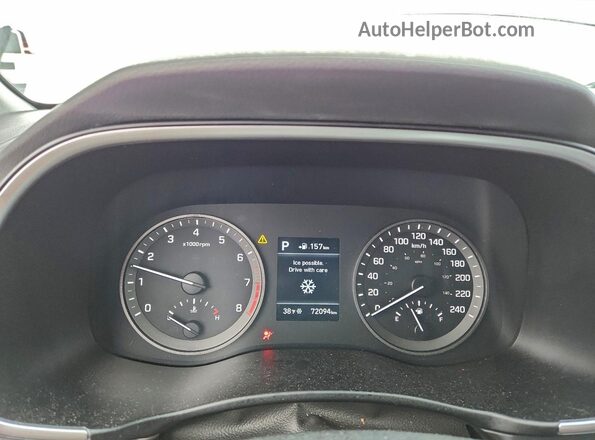 KM8J3CAL4KU905550 2019 HYUNDAI TUCSON White Вид щитка приладів