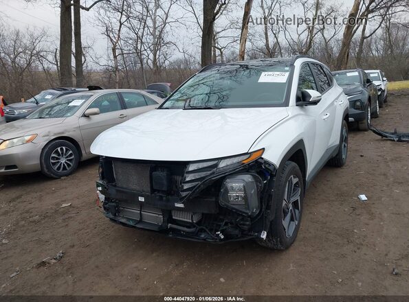KM8JFCA10NU041817 2022 HYUNDAI TUCSON HYBRID White Vista tres cuartos delantera izquierda