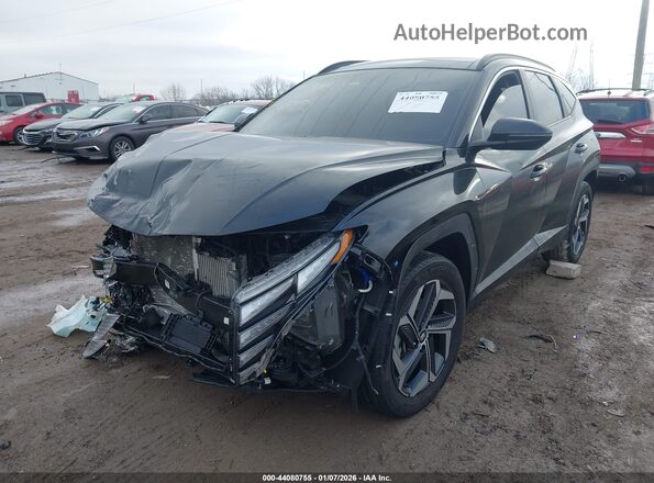 KM8JFCA14NU045465 2022 HYUNDAI TUCSON HYBRID Black Передня ліва чверть