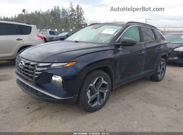 KM8JFCA18NU024795 2022 HYUNDAI TUCSON HYBRID Blue Передня ліва чверть