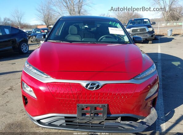 KM8K23AG4MU106302 2021 HYUNDAI KONA ELECTRIC Red Widok zestawu wskaźników