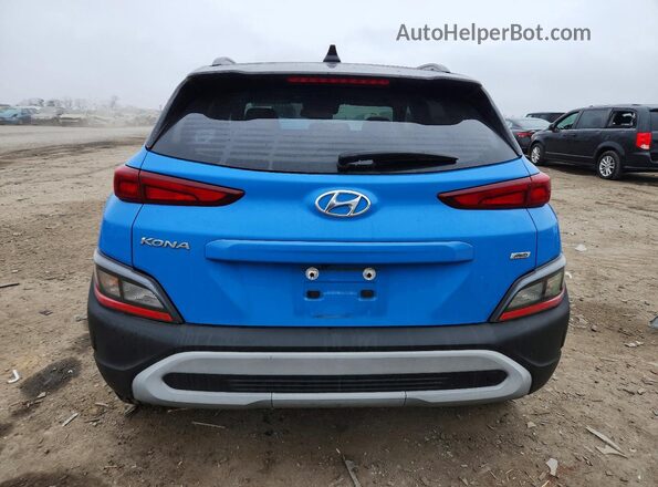 KM8K6CAB4NU919990 2022 HYUNDAI KONA Blue უკანა ხედი