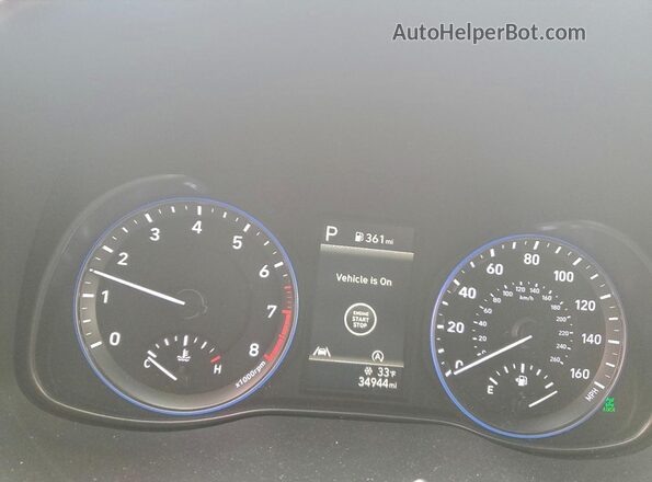 KM8K6CAB6PU952699 2023 HYUNDAI KONA Blue Սարքավորումների վահանակի տեսք