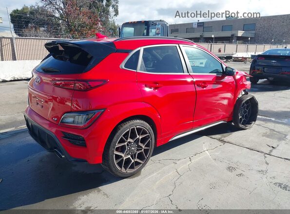 KM8KH3AC2NU001349 2022 HYUNDAI KONA N Red უკანა მარჯვენა