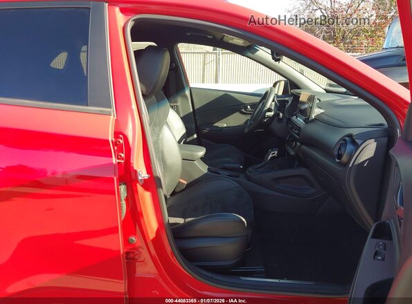 KM8KH3AC2NU001349 2022 HYUNDAI KONA N Red წინა სალონის ხედი