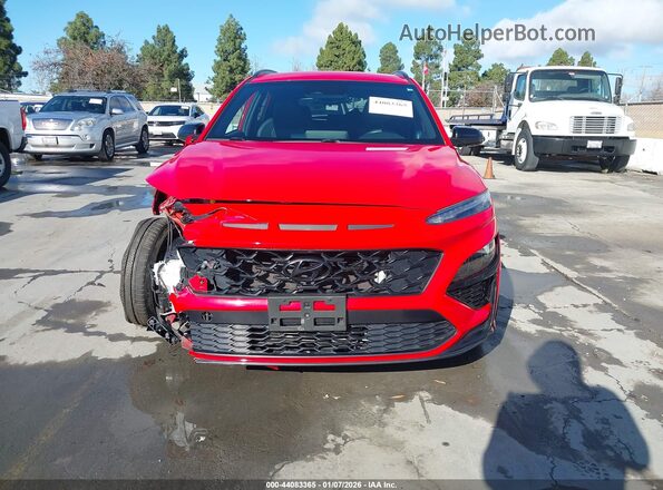 KM8KH3AC2NU001349 2022 HYUNDAI KONA N Red ხელსაწყოთა პანელის ხედი