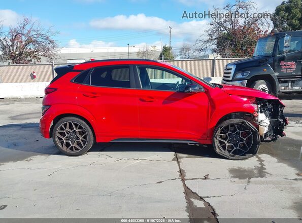 KM8KH3AC2NU001349 2022 HYUNDAI KONA N Red უკანა სალონის ხედი
