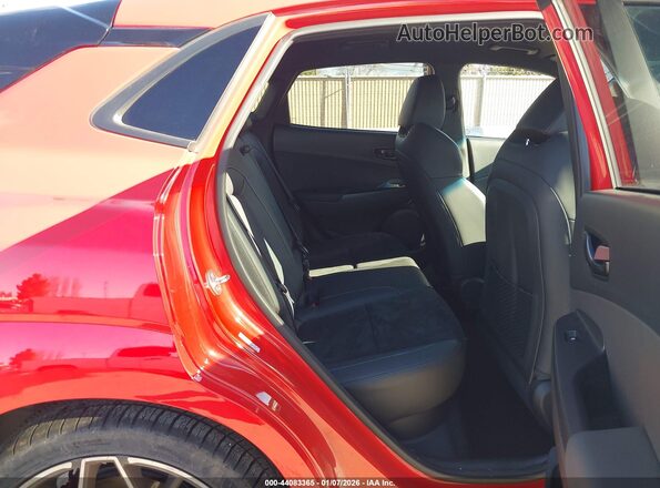 KM8KH3AC2NU001349 2022 HYUNDAI KONA N Red VIN კოდის სტიკერის ხედი