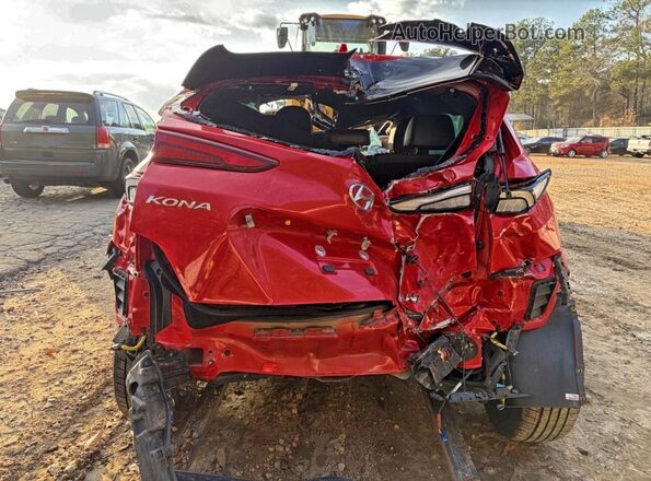 KM8KH3AC8NU005180 2022 HYUNDAI KONA Red Հետևի տեսք