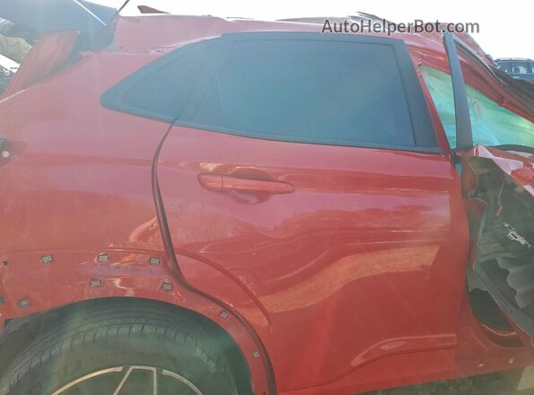 KM8KH3AC8NU005180 2022 HYUNDAI KONA Red Հետևի նստատեղերի տեսք