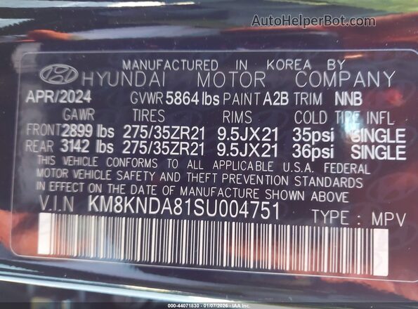 KM8KNDA81SU004751 2025 HYUNDAI IONIQ 5 N Black Вид підкапотного простору