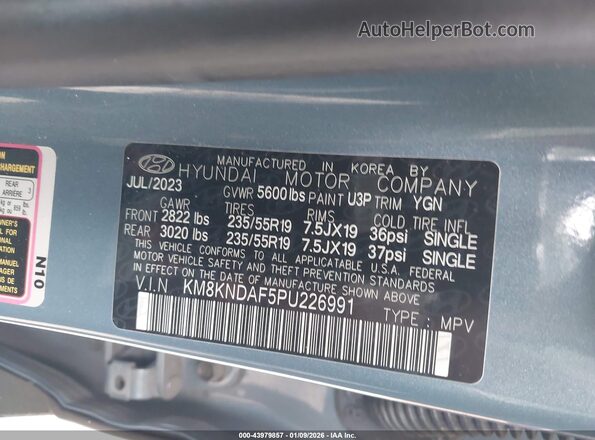 KM8KNDAF5PU226991 2023 HYUNDAI IONIQ 5 Blue Widok komory silnika