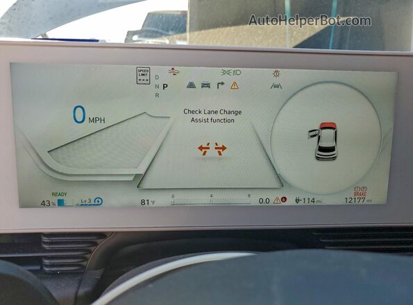KM8KNDAF6PU232217 2023 HYUNDAI IONIQ White Instrument cluster view