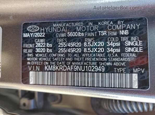 KM8KRDAF9NU102949 2022 HYUNDAI IONIQ Gray Widok komory silnika