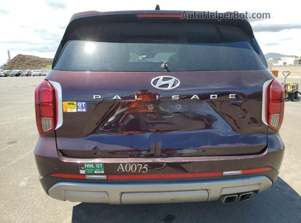 KM8R54GE2PU507255 2023 HYUNDAI PALISADE Burgundy უკანა ხედი