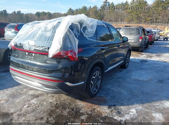 KM8S3DA13MU013169 2021 HYUNDAI SANTA FE HYBRID Black უკანა მარჯვენა