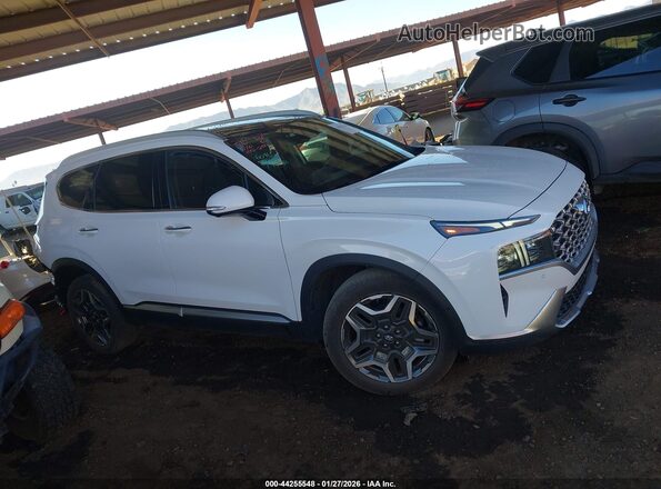 KM8S5DA13NU035281 2022 HYUNDAI SANTA FE HYBRID White Սալոնի 360 աստիճան տեսք