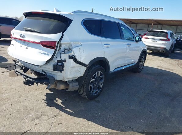 KM8S5DA15NU020135 2022 HYUNDAI SANTA FE HYBRID Белый Задняя правая четверть