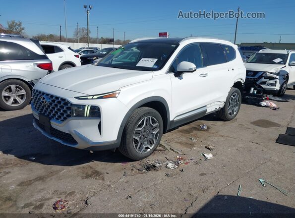 KM8S5DA15NU020135 2022 HYUNDAI SANTA FE HYBRID Белый Передняя левая четверть