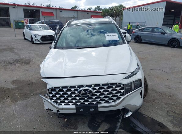 KM8S5DA17NU054495 2022 HYUNDAI SANTA FE HYBRID White Widok zestawu wskaźników