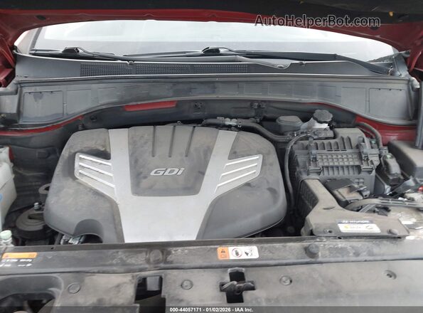 KM8SM4HF1GU155152 2016 HYUNDAI SANTA FE Red Widok z tyłu