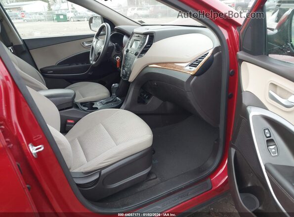 KM8SM4HF1GU155152 2016 HYUNDAI SANTA FE Red Widok wnętrza z przodu