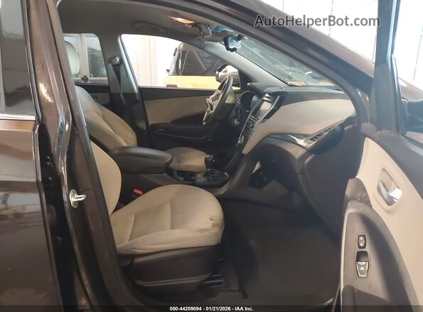 KM8SM4HF2HU167408 2017 HYUNDAI SANTA FE Dark Brown Вид салону спереду