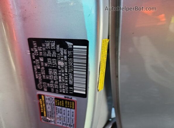 KM8SN4HF7GU134836 2016 HYUNDAI SANTA Silver Widok naklejki z numerem VIN