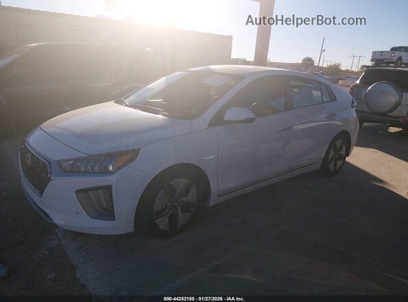 KMHC05LC0NU278294 2022 HYUNDAI IONIQ HYBRID White Передня ліва чверть