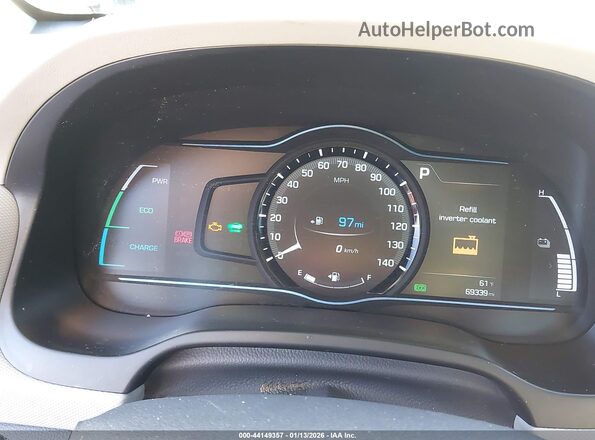 KMHC05LC8JU071808 2018 HYUNDAI IONIQ HYBRID Black უკანა სავარძლების ხედი
