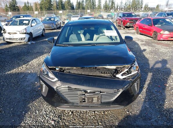 KMHC05LC8JU071808 2018 HYUNDAI IONIQ HYBRID Black ხელსაწყოთა პანელის ხედი
