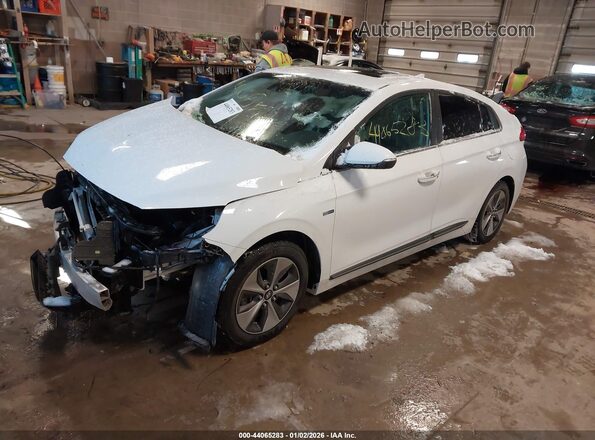 KMHC05LH2KU044777 2019 HYUNDAI IONIQ ELECTRIC White Առջևի ձախ երեք քառորդ տեսարան