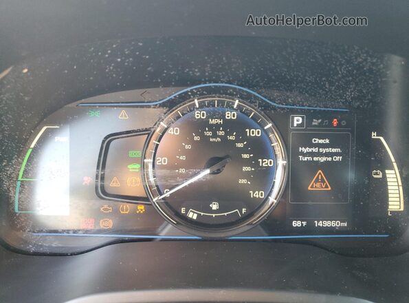 KMHC65LC6JU065035 2018 HYUNDAI IONIQ Silver Սարքավորումների վահանակի տեսք