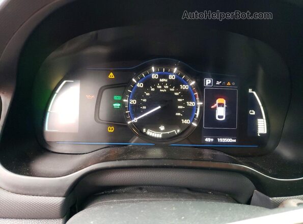 KMHC65LC9KU179936 2019 HYUNDAI IONIQ Blue ხელსაწყოთა პანელის ხედი