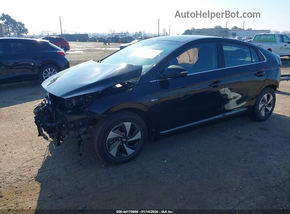 KMHC75LC0KU144344 2019 HYUNDAI IONIQ HYBRID Черный Передняя левая четверть