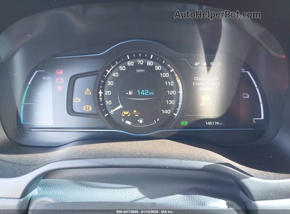 KMHC75LC0KU144344 2019 HYUNDAI IONIQ HYBRID Черный Вид задних сидений