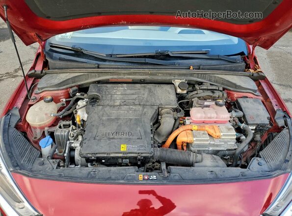 KMHC75LC1LU233034 2020 HYUNDAI IONIQ Red Widok wnętrza z tyłu