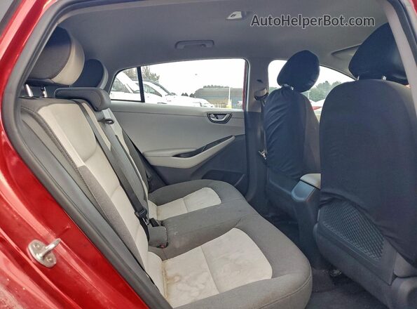 KMHC75LC1LU233034 2020 HYUNDAI IONIQ Red Widok tylnych siedzeń
