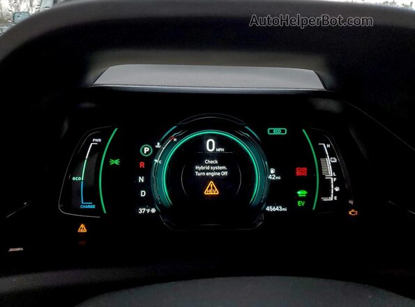 KMHC75LC8LU233046 2020 HYUNDAI IONIQ Red ხელსაწყოთა პანელის ხედი