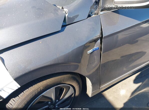 KMHC75LCXHU057348 2017 HYUNDAI IONIQ HYBRID Gray 