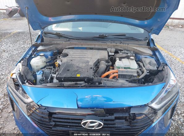 KMHC85LC3HU029713 2017 HYUNDAI IONIQ HYBRID Blue უკანა ხედი